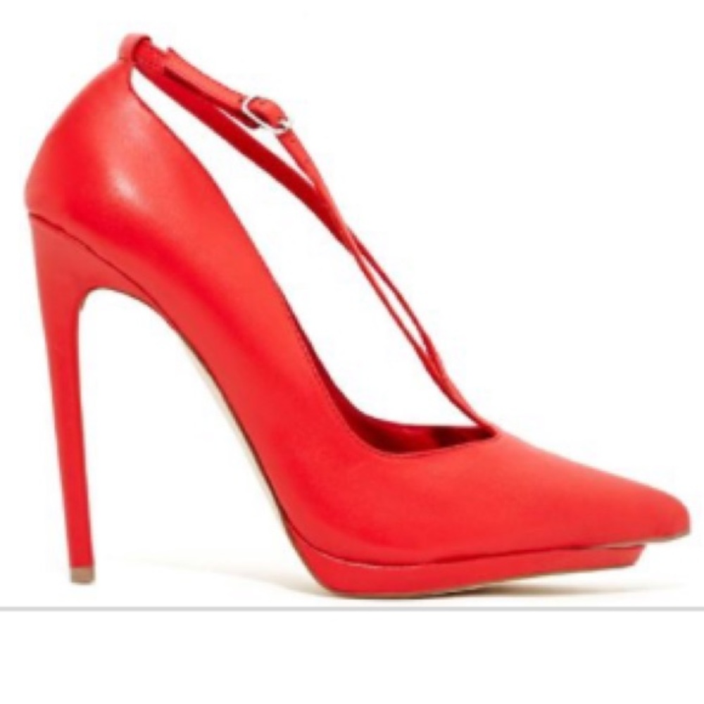 Bundle 3 for $30 Nasty Gal Shoe cult red platform heels 7.5 sexy leather